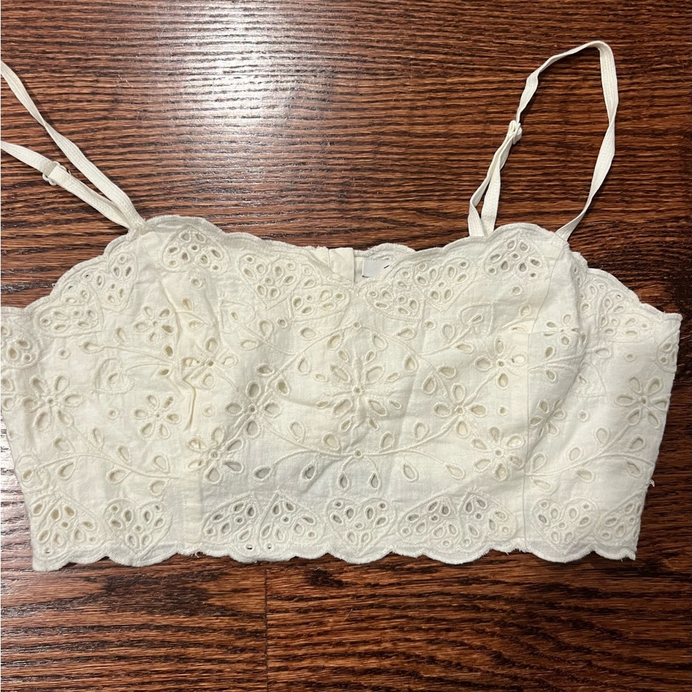 Madewell Cream Bustier Camisole Top